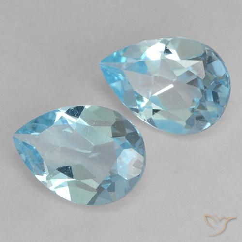 Shop natural 1.48ct Bleu ciel Topaze gems, En forme de poire, from Brésil at GemSelect. In stock, global shipping!