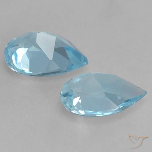 Shop natural 1.53ct Bleu Suisse Topaze gems, En forme de poire, from Brésil at GemSelect. In stock, global shipping!