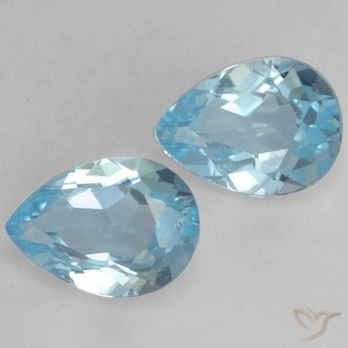 Shop natural 1.57ct Bleu ciel Topaze gems, En forme de poire, from Brésil at GemSelect. In stock, global shipping!
