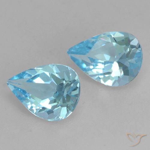 Shop natural 1.52ct Bleu ciel Topaze gems, En forme de poire, from Brésil at GemSelect. In stock, global shipping!