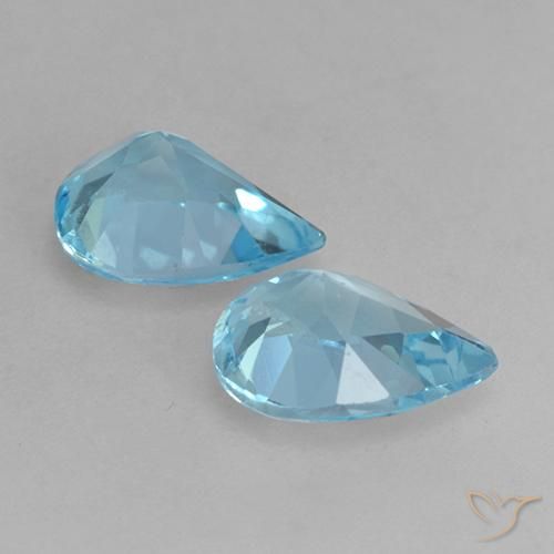 Shop natural 1.52ct Bleu ciel Topaze gems, En forme de poire, from Brésil at GemSelect. In stock, global shipping!