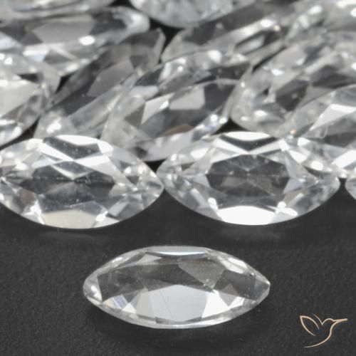 Topaze Blanc clair naturelle Marquise, 0.28 ct, VS