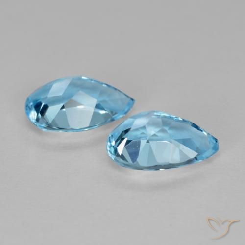 Shop natural 1.63ct Bleu ciel Topaze gems, En forme de poire, from Brésil at GemSelect. In stock, global shipping!