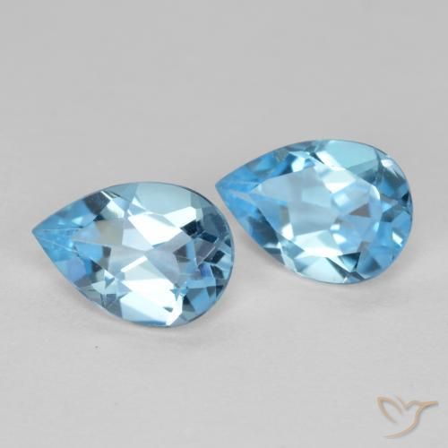 Shop natural 1.57ct Bleu Suisse Topaze gems, En forme de poire, from Brésil at GemSelect. In stock, global shipping!