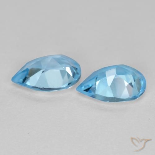 Shop natural 1.57ct Bleu Suisse Topaze gems, En forme de poire, from Brésil at GemSelect. In stock, global shipping!