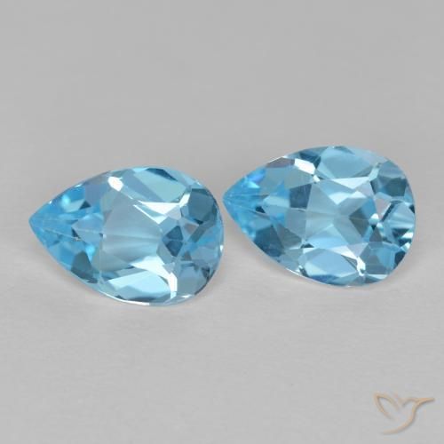 Shop natural 1.65ct Bleu Suisse Topaze gems, En forme de poire, from Brésil at GemSelect. In stock, global shipping!