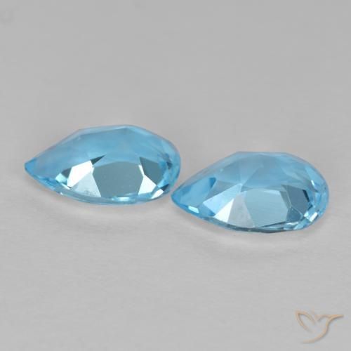 Shop natural 1.65ct Bleu Suisse Topaze gems, En forme de poire, from Brésil at GemSelect. In stock, global shipping!