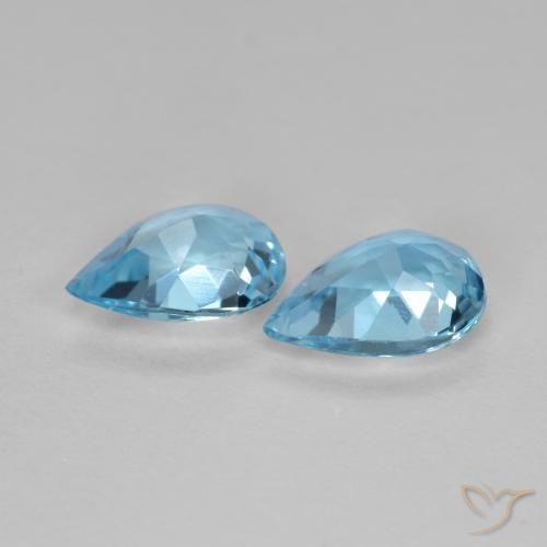 Shop natural 1.35ct Bleu ciel Topaze gems, En forme de poire, from Brésil at GemSelect. In stock, global shipping!