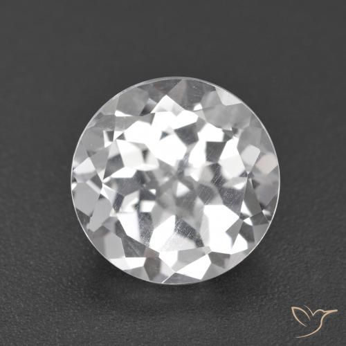 4.47ct Naturel Blanc Topaze, Tour, VVS-VS