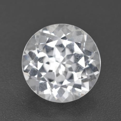 Topaze blanc naturelle coupe roude, 4,23 ct, VVS-VS