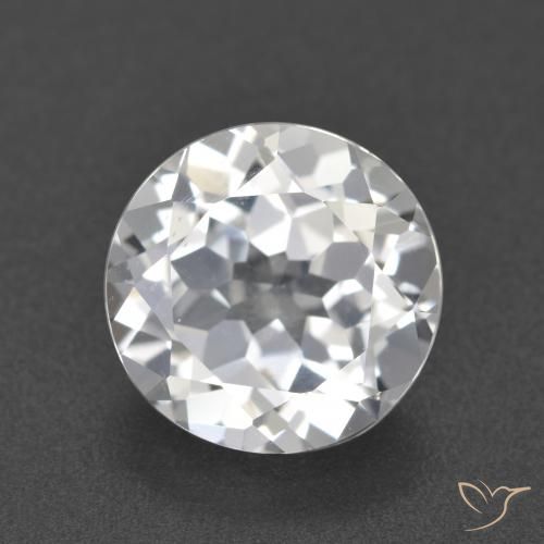 3.65ct Naturel Blanc Topaze, Tour, VVS-VS