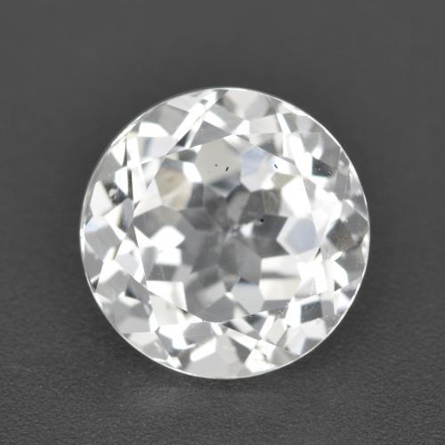 Topaze blanc naturelle coupe roude, 4,53 ct, VVS