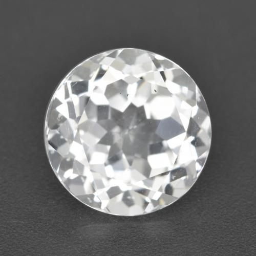 Topaze blanc naturelle coupe roude, 4,53 ct, VVS