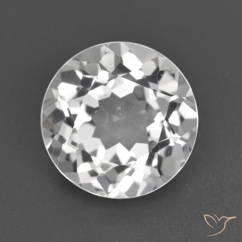 3.80ct Naturel Blanc clair Topaze, Tour, VVS