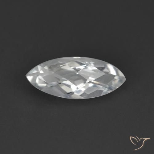 Topaze blanc naturelle marquise, 1,72 ct, VS