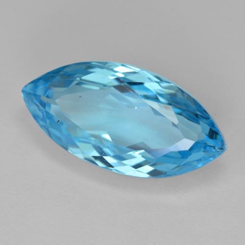 Topaze bleue naturelle marquise, 13,41 ct, VVS-VS