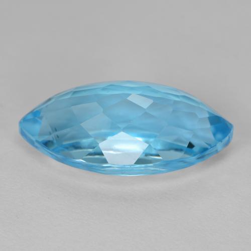 Topaze bleue naturelle marquise, 13,41 ct, VVS-VS