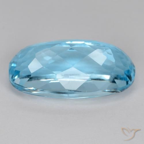 Topaze Bleu Suisse naturelle ovale, 17.49 ct, VVS-VS