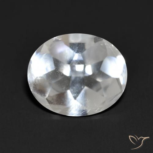 5.49ct Naturel Blanc clair Topaze, ovale, Transparent