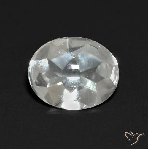 3.51ct Naturel Blanc Topaze, ovale, Transparent