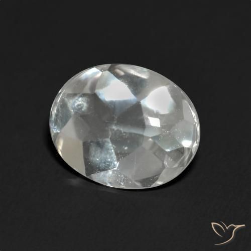 Topaze Blanc naturelle ovale, 3.51 ct, Transparent