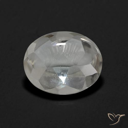 3.36ct Naturel Blanc Topaze, ovale, Transparent