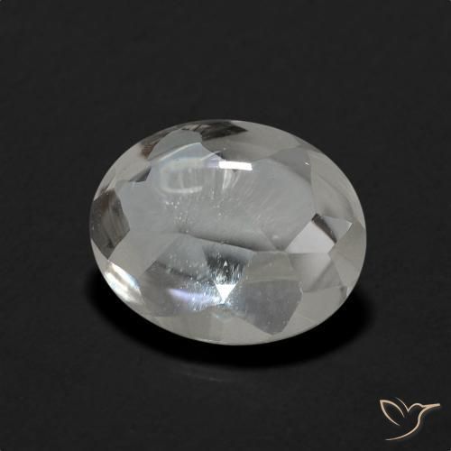 Topaze Blanc naturelle ovale, 3.36 ct, Transparent