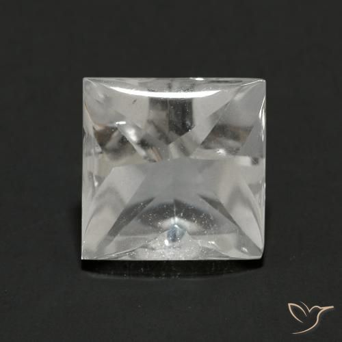 2.32ct Naturel Blanc clair Topaze, Carré, Transparent