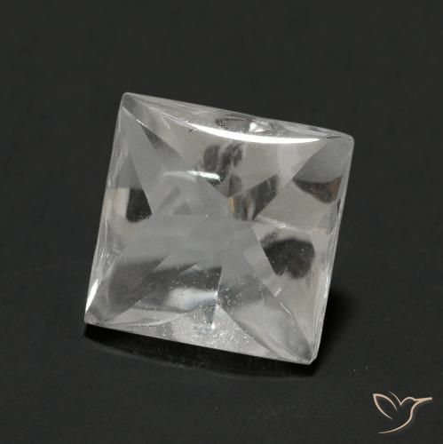 Topaze Blanc clair naturelle Carré, 2.32 ct, Transparent