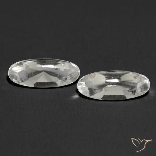 2.60ctw Naturel Blanc clair Topaze, ovale, Transparent