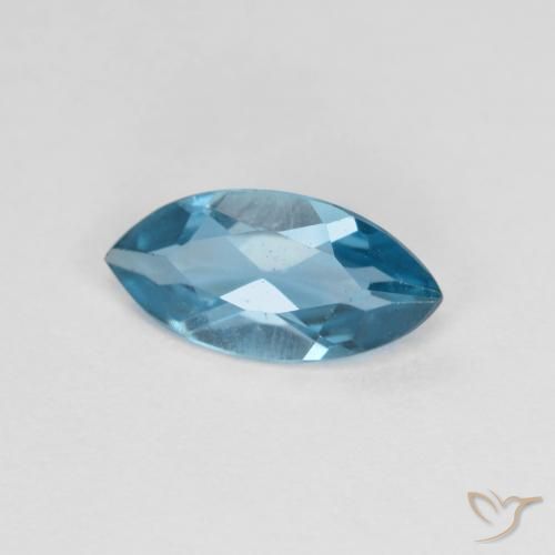 Topaze Bleu Suisse naturelle Marquise, 1.09 ct, VS