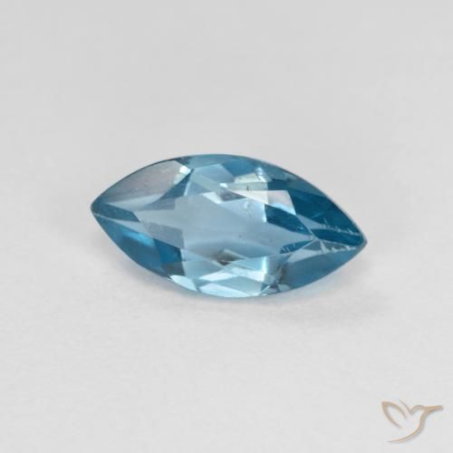 Topaze Bleu Suisse naturelle Marquise, 1.26 ct, VS