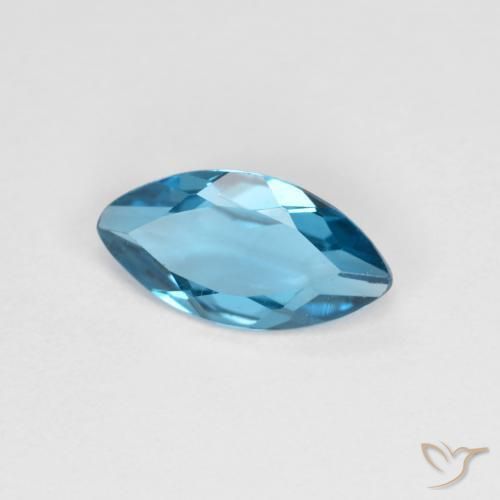 Topaze Bleu Londres naturelle Marquise, 1.02 ct, VS