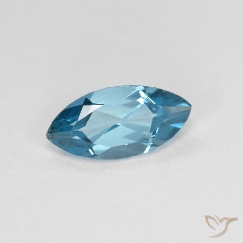 Topaze Bleu Londres naturelle Marquise, 1.15 ct, VS