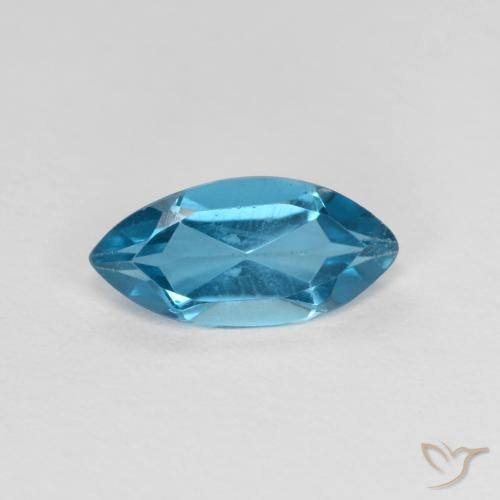 Topaze Bleu Suisse naturelle Marquise, 1.09 ct, VS