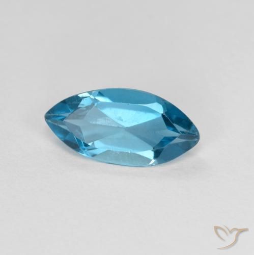 Topaze Bleu Suisse naturelle Marquise, 1.09 ct, VS