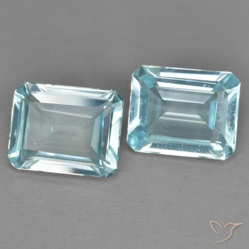 Shop natural 7.49ct Bleu ciel Topaze gems, Octogone / coupe Émeraude, from Brésil at GemSelect. In stock, global shipping!