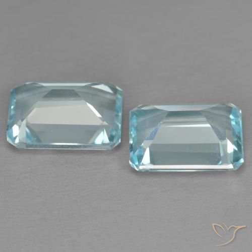 Shop natural 7.49ct Bleu ciel Topaze gems, Octogone / coupe Émeraude, from Brésil at GemSelect. In stock, global shipping!
