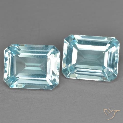 Shop natural 7.43ct Bleu ciel Topaze gems, Octogone / coupe Émeraude, from Brésil at GemSelect. In stock, global shipping!