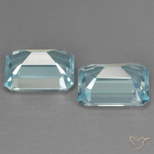 Shop natural 7.43ct Bleu ciel Topaze gems, Octogone / coupe Émeraude, from Brésil at GemSelect. In stock, global shipping!