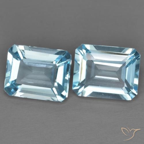 Shop natural 7.75ct Bleu ciel Topaze gems, Octogone / coupe Émeraude, from Brésil at GemSelect. In stock, global shipping!