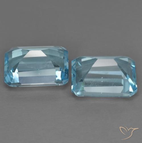 Shop natural 7.75ct Bleu ciel Topaze gems, Octogone / coupe Émeraude, from Brésil at GemSelect. In stock, global shipping!