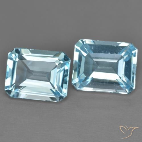 Shop natural 8.15ct Bleu Suisse Topaze gems, Octogone / coupe Émeraude, from Brésil at GemSelect. In stock, global shipping!