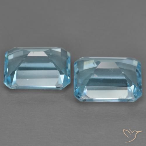 Shop natural 8.15ct Bleu Suisse Topaze gems, Octogone / coupe Émeraude, from Brésil at GemSelect. In stock, global shipping!