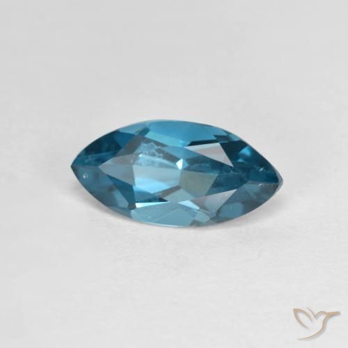 Topaze Bleu Londres naturelle Marquise, 1.35 ct, VS