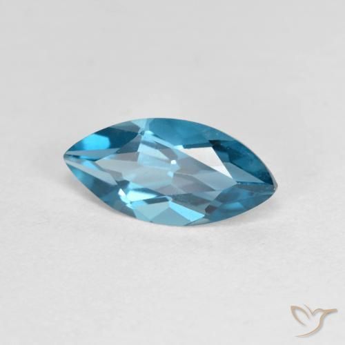 Topaze Bleu Londres naturelle Marquise, 1.22 ct, VVS-VS