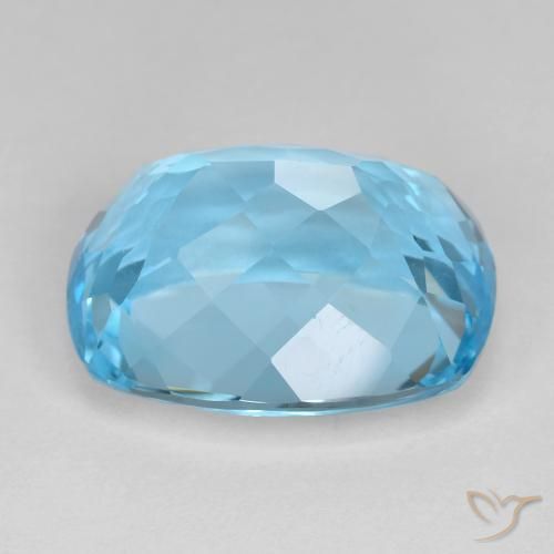 Topaze Bleu ciel naturelle Coussin, 25.71 ct, VVS-VS