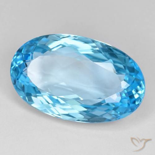 Topaze Bleu ciel naturelle ovale, 29.65 ct, VVS-VS