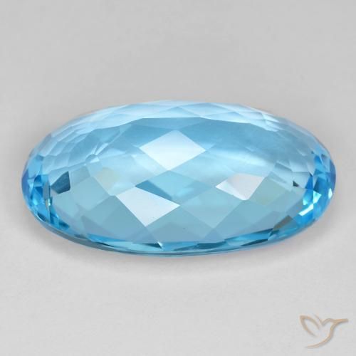 Topaze Bleu ciel naturelle ovale, 29.65 ct, VVS-VS