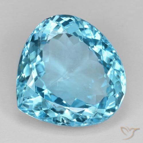 19.02ct Naturel Bleu Suisse Topaze, En forme de poire, VVS